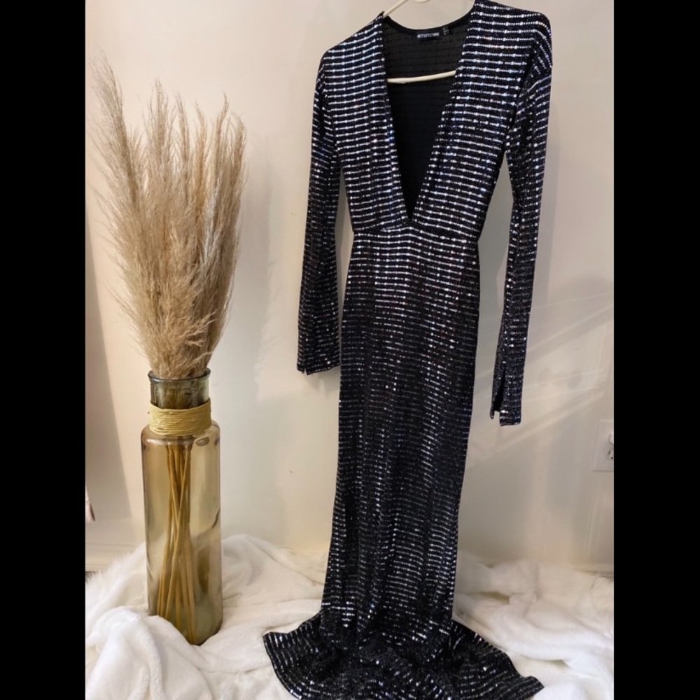 Black gatsby elegant dress